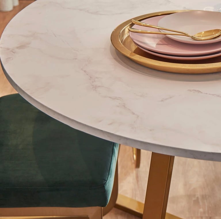 Laura James Marble Dining Table