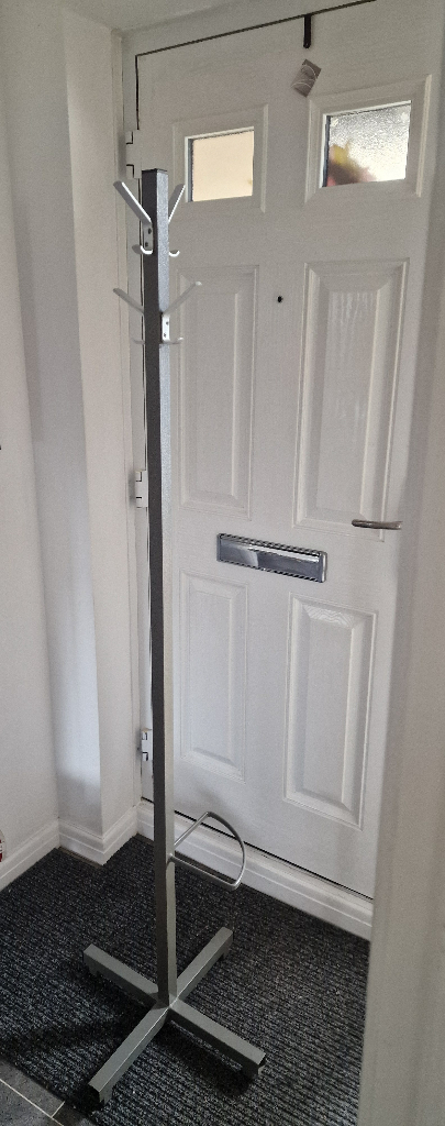 Metal coat and umbrella stand 