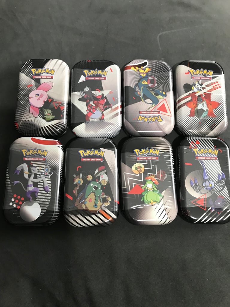 Pokémon scarlet & violet tins and stellar crown sleeved booster pack 