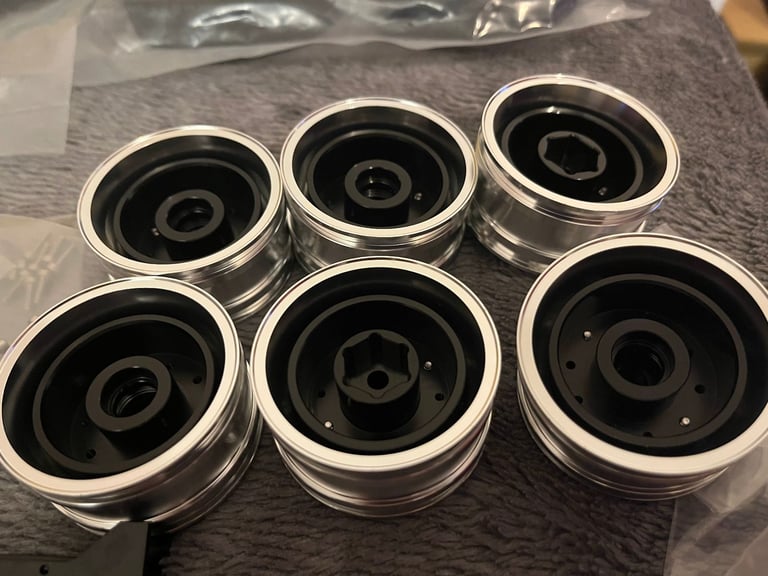 brand new tamiya 1/14scale ALLUMINIUM UPGRADES WITH TYRE UPGRADES. JOBLOT 