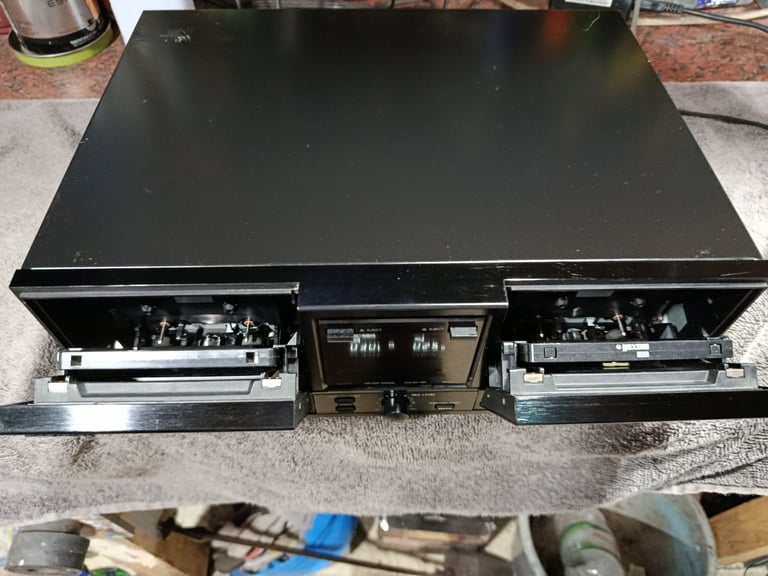 DOUBLE TAPE DECK TECHNICS RS-X502 CASSETTE PLAYER RECORDER SEPARATE 