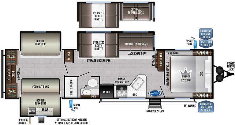Brand New Forest River East To West Della Terra 323QB American Caravan 5th Wheel