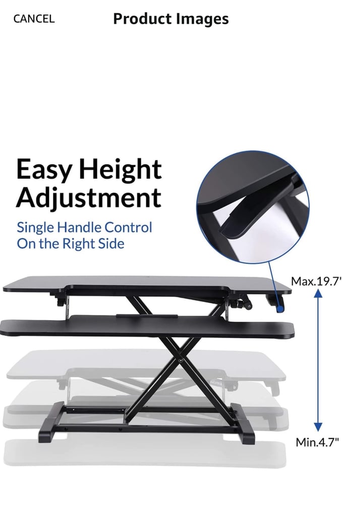 Height adjustable computer desk