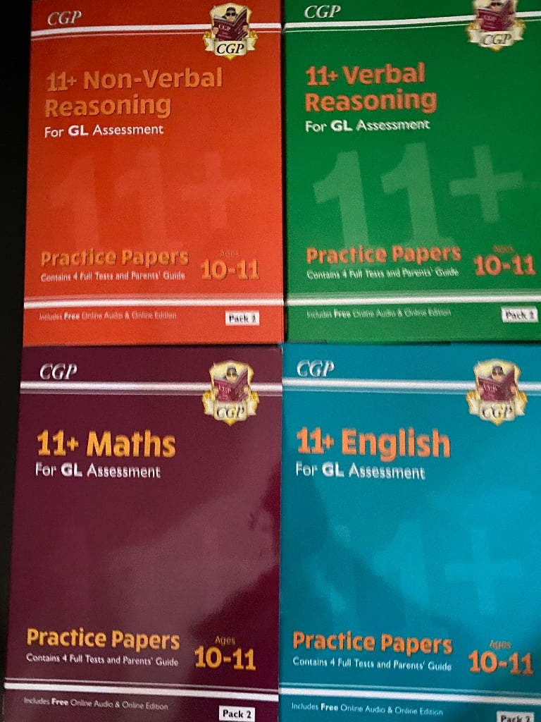 11+ CGP books & Test assessments - GL board