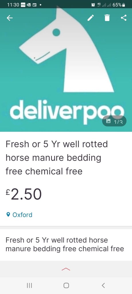 Sacks of well rotted horse manure. No chemicals or bedding collect ox5