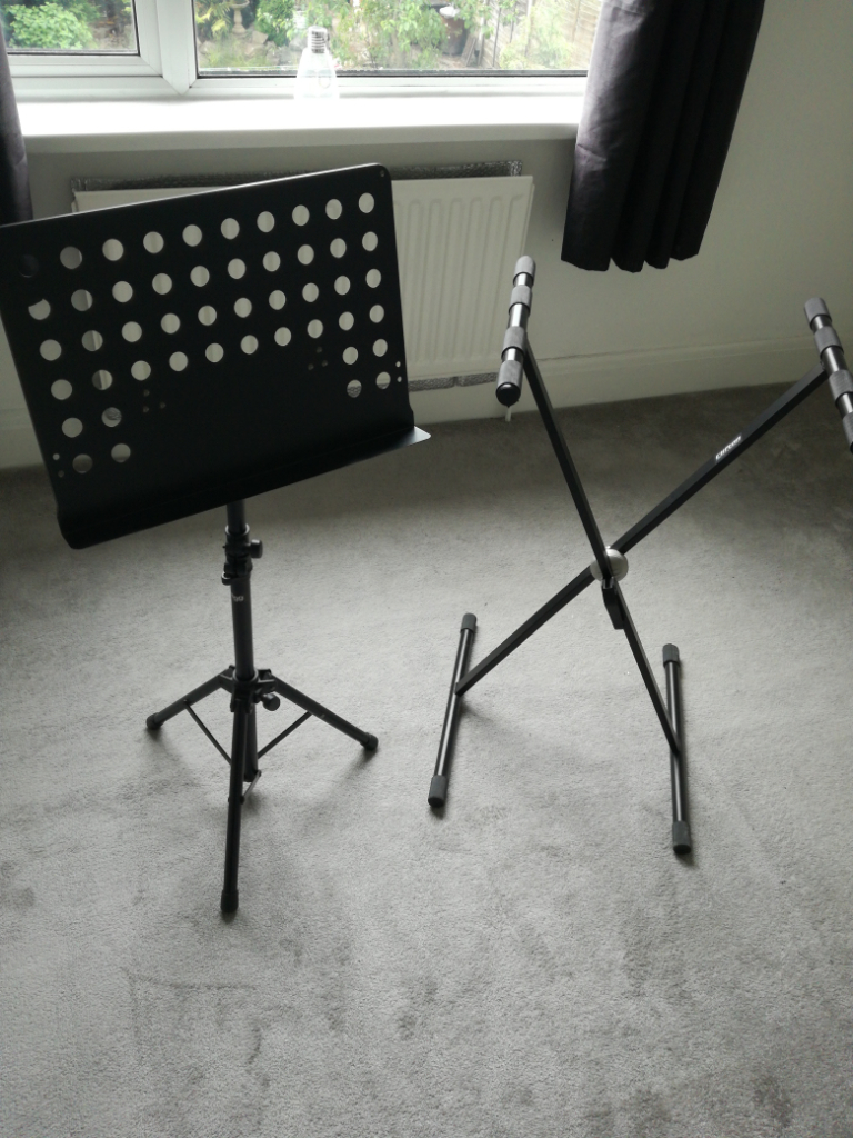 Music stand and keyboard stand