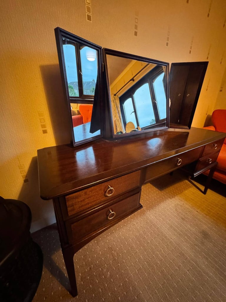 Vintage wardrobe, drawers and dresser set