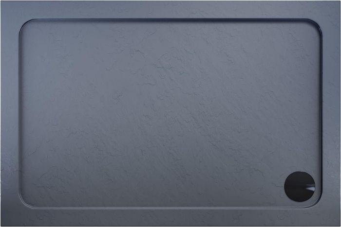 image for Rectangular grey Stone Tray for Shower Enclosure With Waste Trap1200x900x40mm RRP£215 Our Price£150