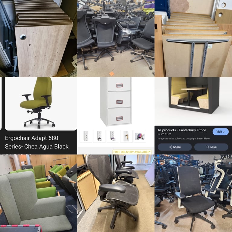 Availabile office chairs,desk,tables,sofas for sale  (Price's varies according to the product )