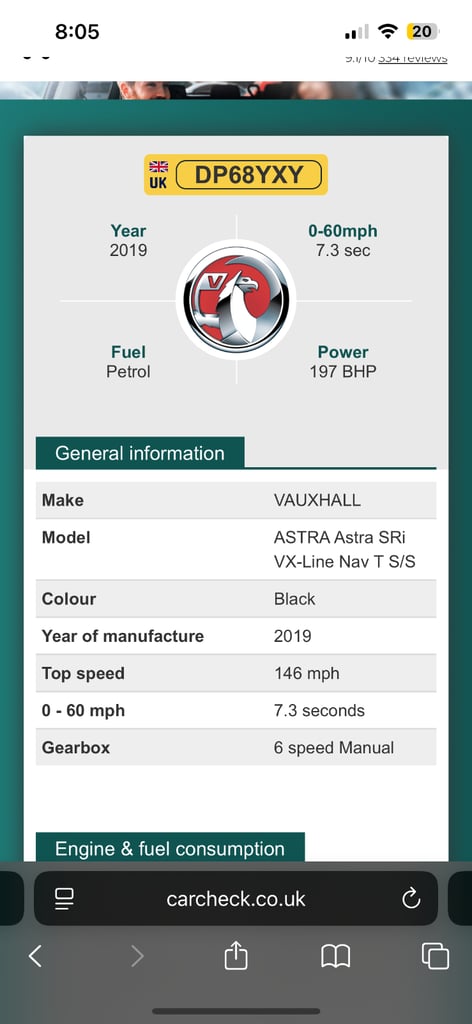 Vauxhall Astra Sri line-nav 1.6l turbo 