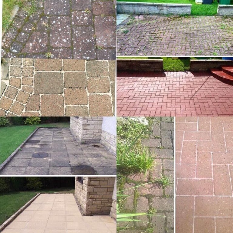 Driveway cleaning, Pressure washing