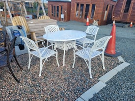 image for Cast aluminium Garden furniture table and chairs 