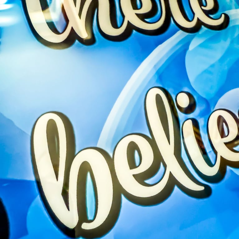 Premium Framed Print “Believe in Yourself” by writer, artist & designer Lucas Gillon