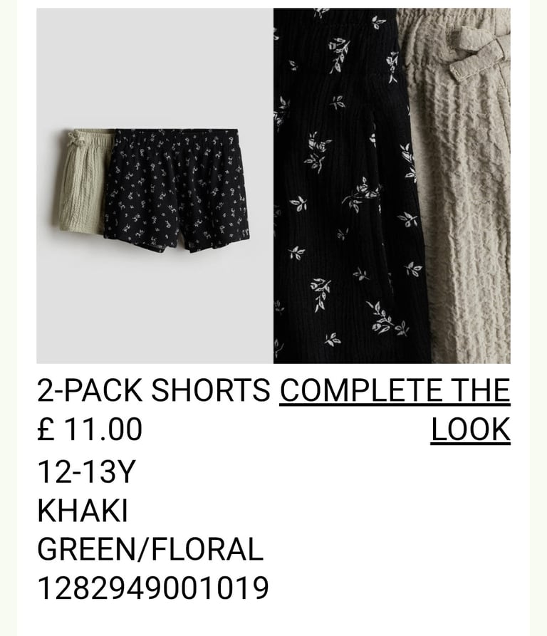 Sealed Brand New £53 H&M Kids Clothes Bundle age 12-13 RRP£53