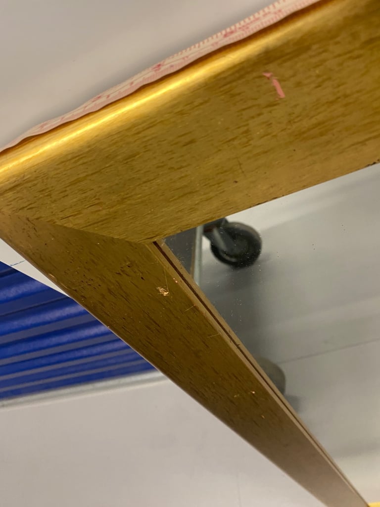 Mirror with gold frame 