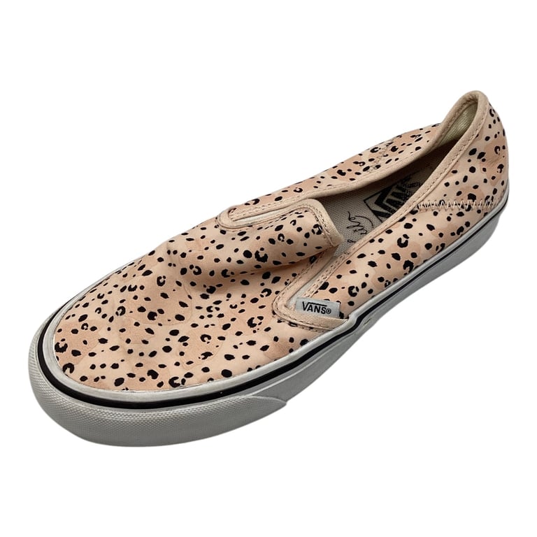 image for Vans Leila Womens Pink Black Animal Print Textile Shoes Trainers Size UK 7 Used