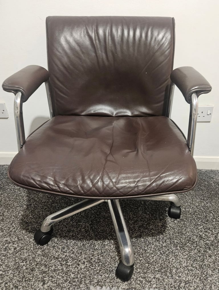 Boss Design Delphi Brown Leather Chair