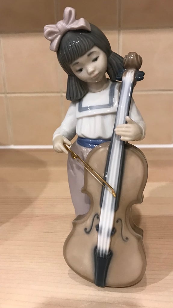 image for Nao by Lladro Figurine Girl with Cello Christmas 🎄 