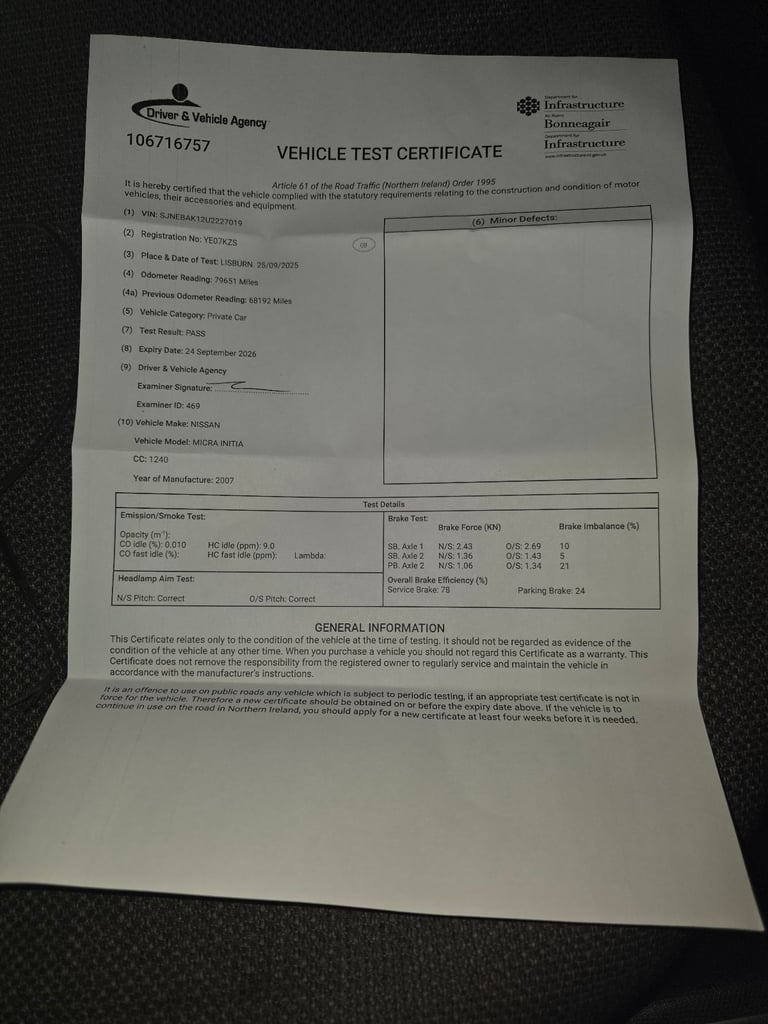 Nissan, MICRA, Hatchback, 2007, Manual, 1240 (cc),3 doors - Image 7