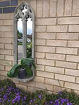 Gothic Garden Mirror with shelf