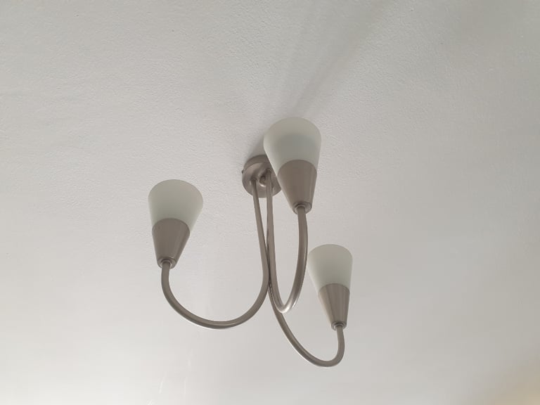 John Lewis Lulu 3 Arm Ceiling Light Brushed Chrome