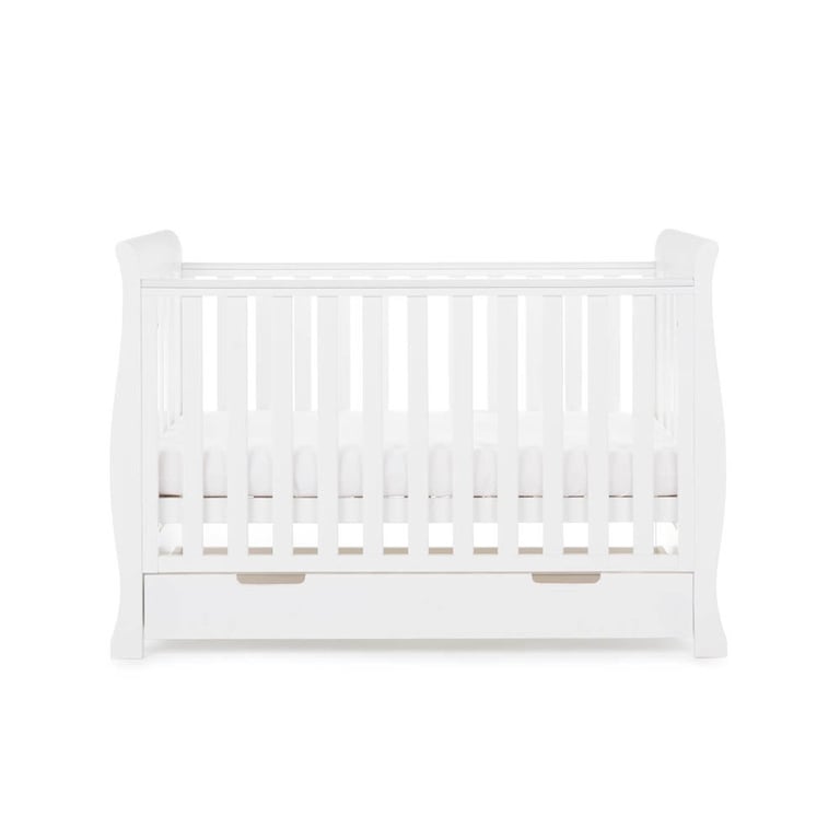 image for Large Sleigh cot bed with drawer with mattress - cuddles collection