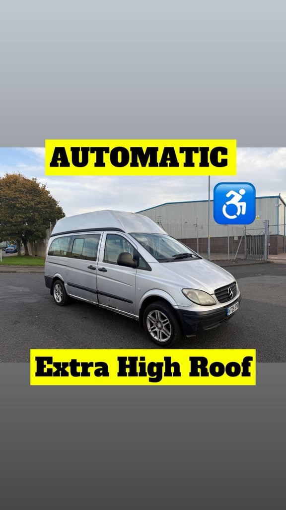 AUTOMATIC Mercedes Vito EXTRA HIGHROOF camper ramp etc Px swaps bargain 