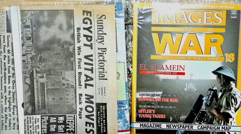 Complete set of 1 to 52 Images of War Magazines bound in 4 correct folders.