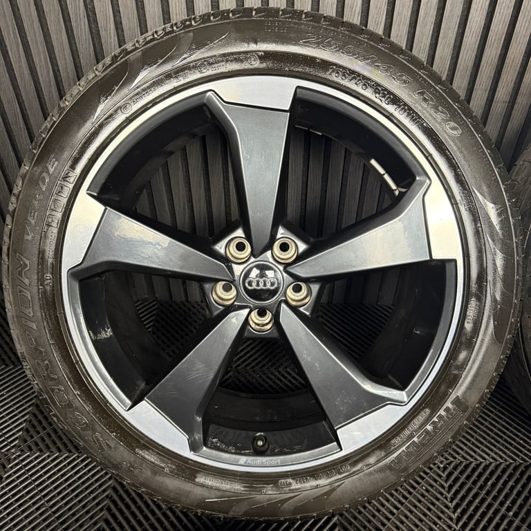 20'' GENUINE AUDI Q5 S LINE ROTOR BLACK EDITION ALLOY WHEELS ALLOYS TYRES