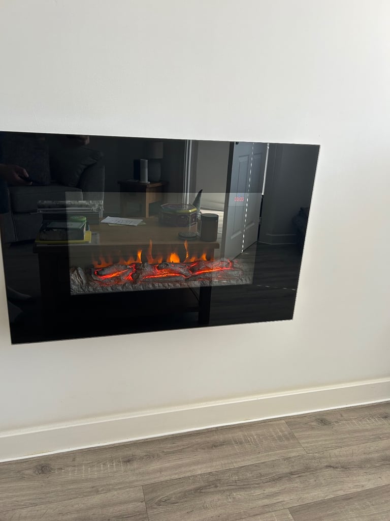 Black LED Electric Fire Place 