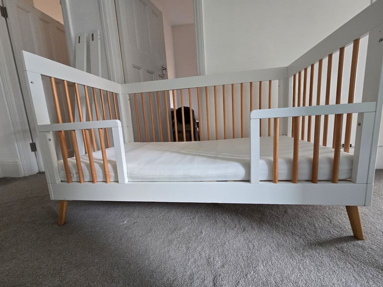 Maya cot bed from OBaby. White colour. 