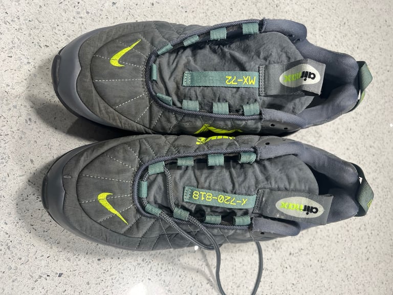 Rare Nike Air Max  MX 720-818 Neon Volt Grey UK 8 CW7475-001