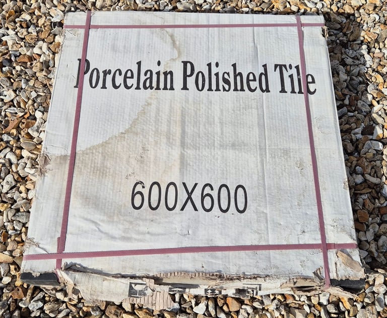 9 Natural Stone Effect Ceramic Floor Wall Tiles Ivory Grey 3 Square Metres 60 x 60cm