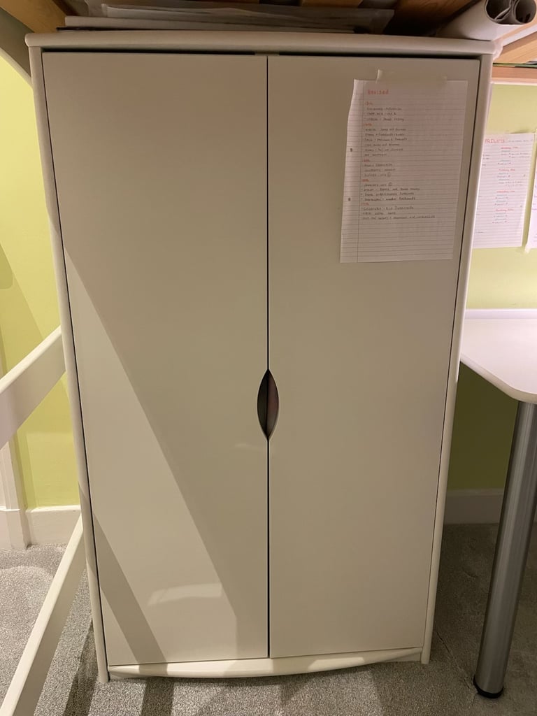 Loft bed with wardrobe and desk