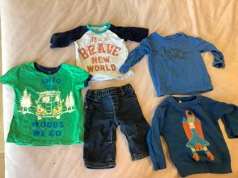 74 Items Baby Boy Clothes Bundle Age 0-3,3-6,6-9,9-12, 12-18 Months and 2 years