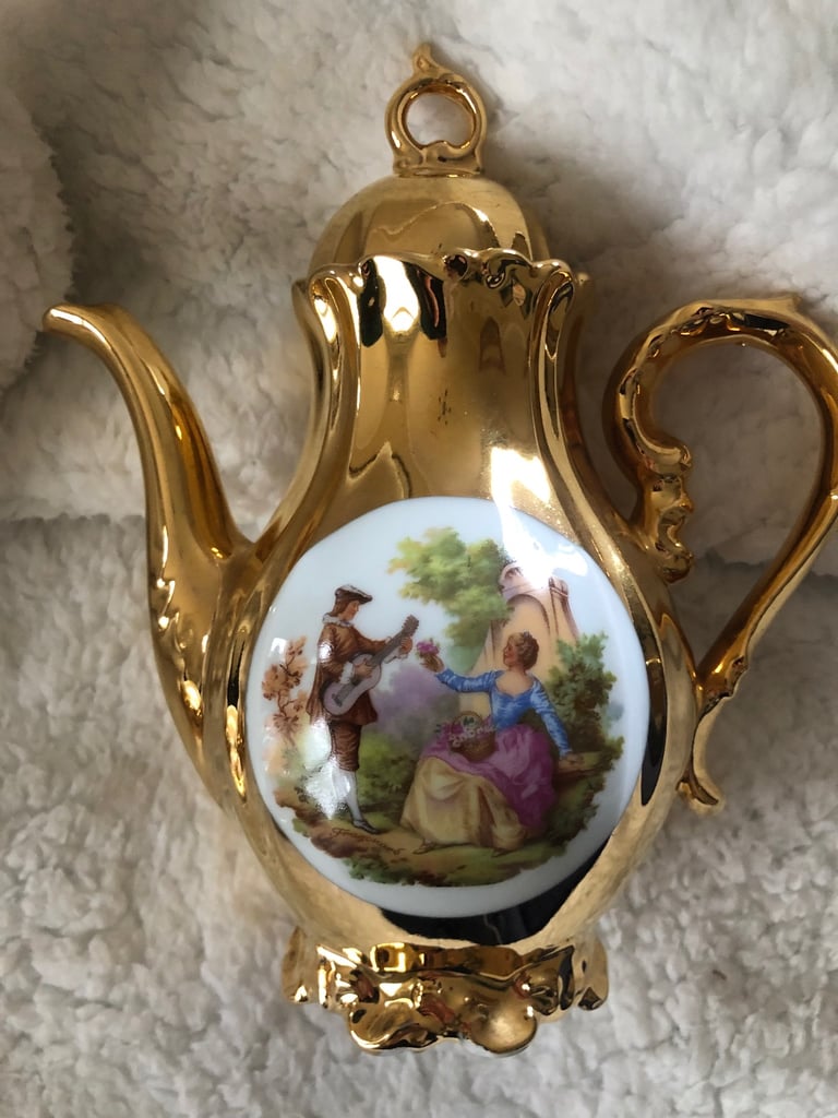 Vintage Fine Porcelain China Gold Plated Tea Set