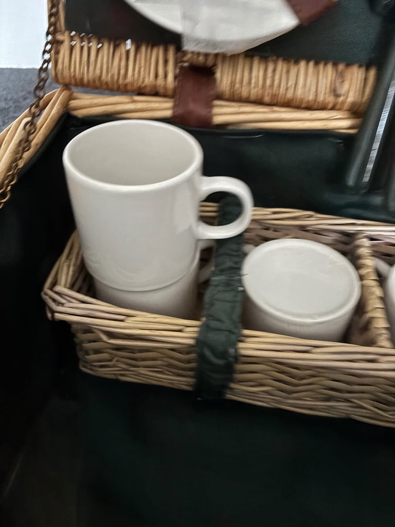 Picnic set in basket 