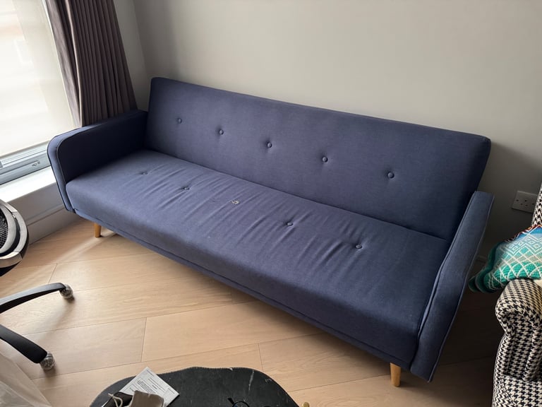 Chou Click Clack Sofa Bed, Quartz Blue