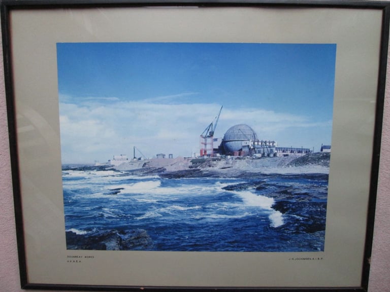 UKAEA Dounreay PFR DFR 2 x framed photo prints nuclear fast reactor Caithness