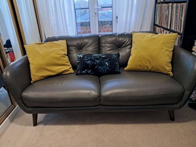 John Lewis Arlo Medium Arthricte 2 Seater Leather Sofa