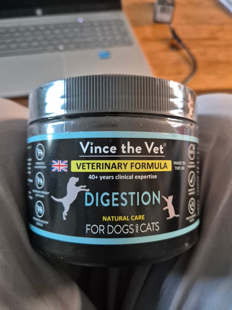 Vince the Vet pet health products, brand new