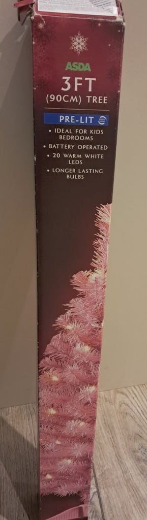 3ft pink pre lit Christmas tree
