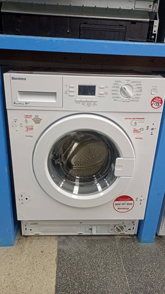 image for Blomberg 8kg Integrated Washing Machine (hinges not included)