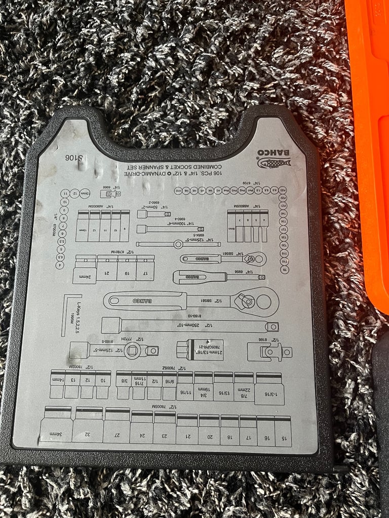 Bahco 106 piece Socket and Spanner Set 