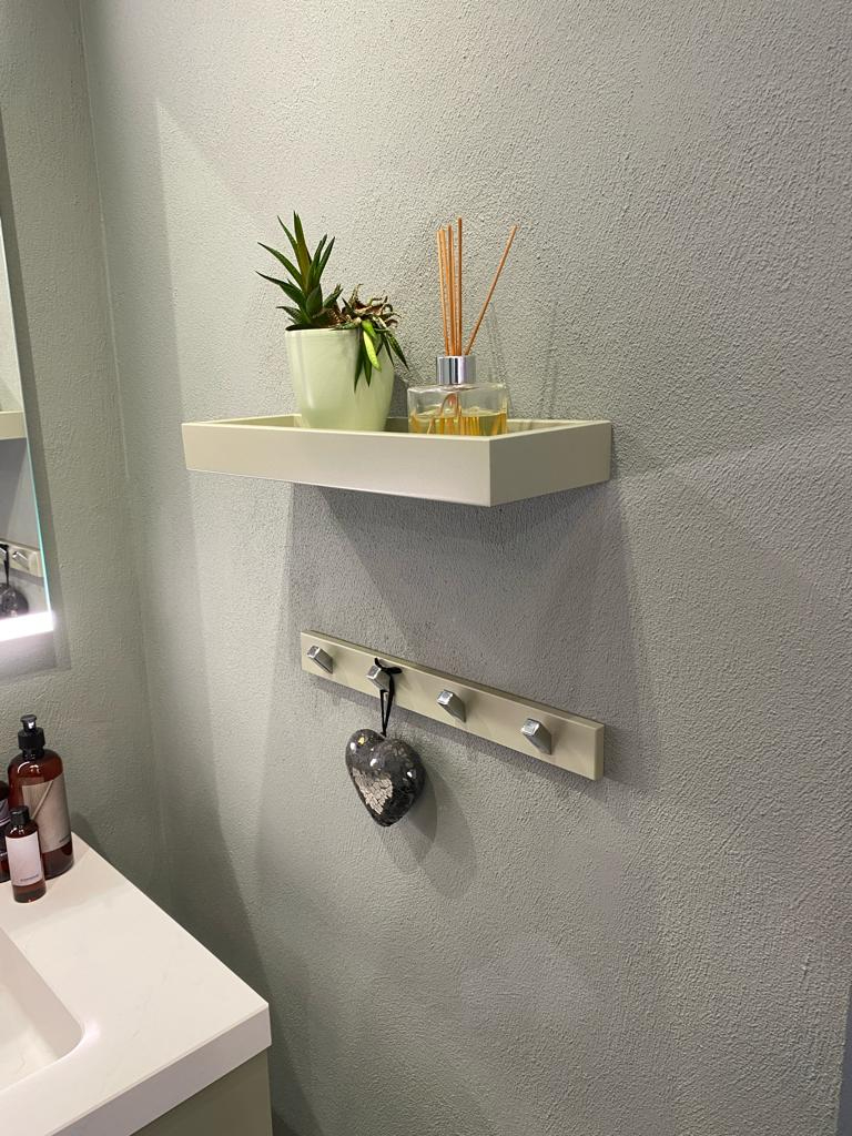 Dansani Calidris 80cm Vanity Set in Parisian Clay with Silestone Basin & LED Mirror RRP £7428