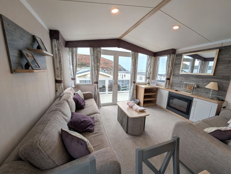 Coastal Comfort: 2021 Swift Bordeaux at Aber Bay with Decking & Scenic Views