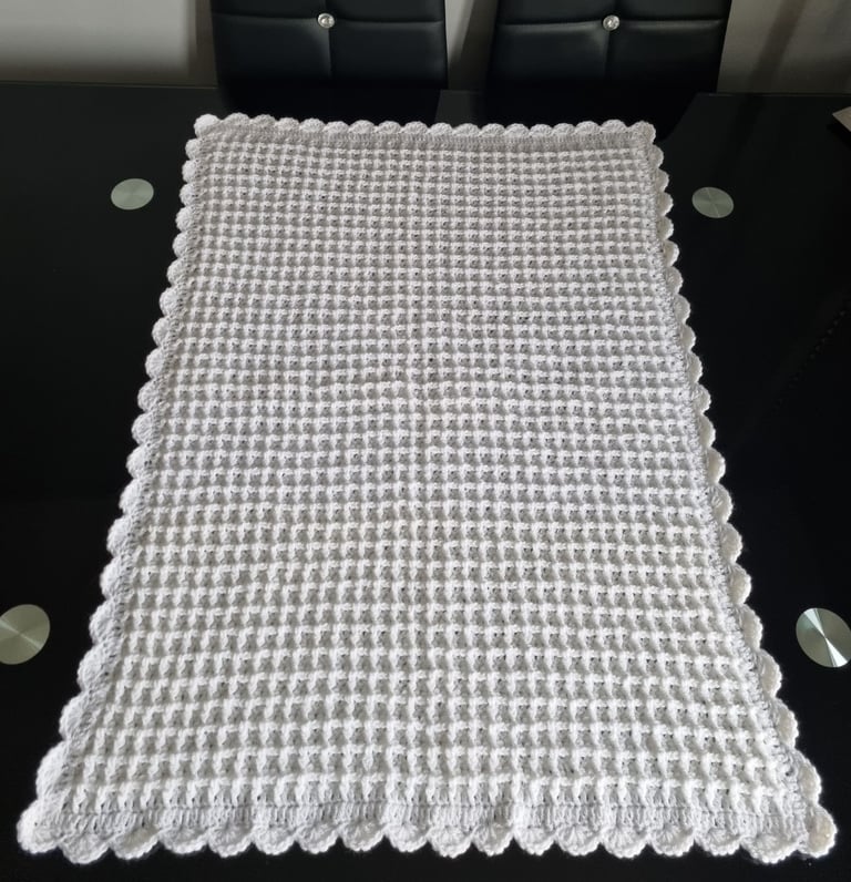Crochet Baby Blanket, Girls and Boys colours available