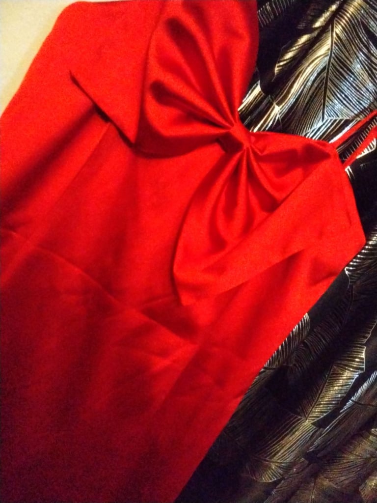 Km dress beautiful red satin vibrant perfect for the christmas season new size 16 