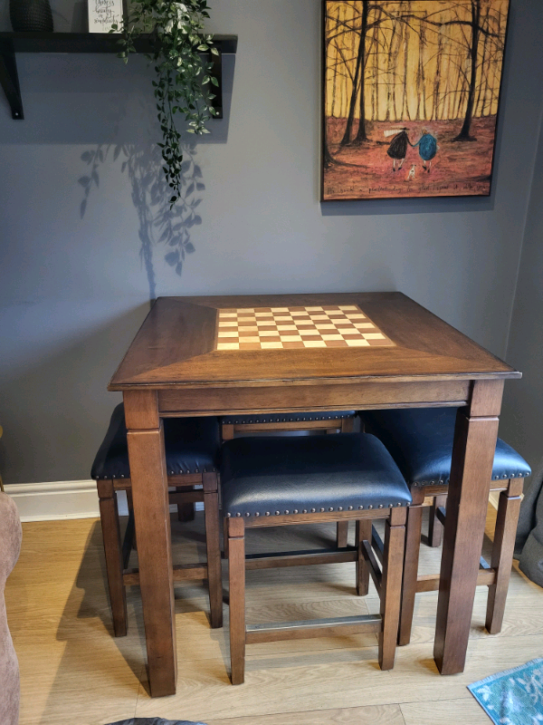 Chess, draughts and cards table