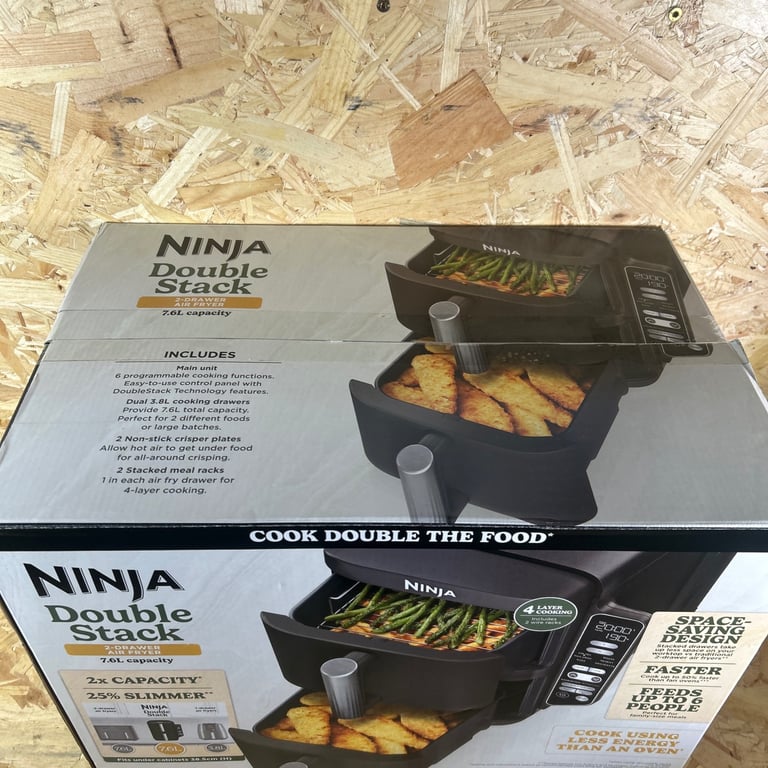 Ninja Double Stack 7.6L Air Fryer + Smart Cook System - Brand New